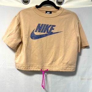 Nike Cropped Splatter Print S/S Sweater Size XSmall